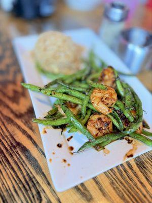 Fried Rice, spicy string beans