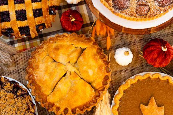 Blueberry, Mixed Berry, Apple, Pumpkin Pies & Almond Pear Tart