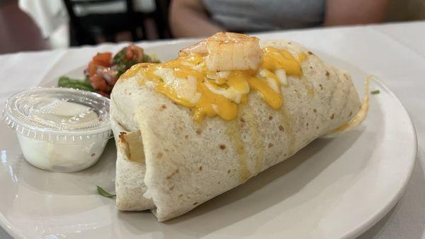 Shrimp burrito