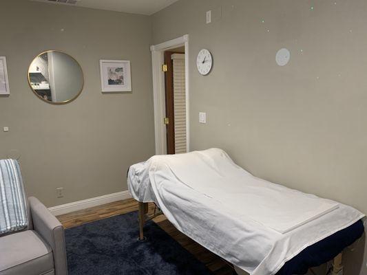 Comfy massage table for Acupuncture, Reiki, or Hypnotherapy