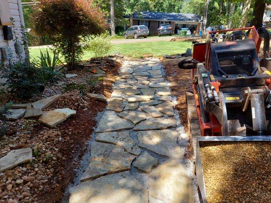 Flagstone walkways