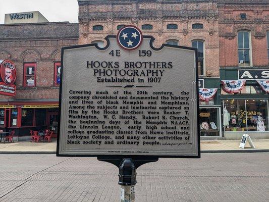 Hooks Brothers Photography Historical Marker, Beale Street, Memphis