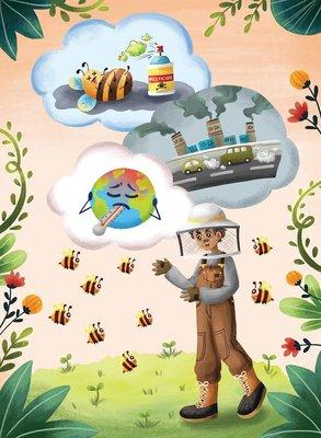 Honeycomb destroyer talks about human pollution