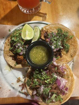 Pastor, asada, carnitas