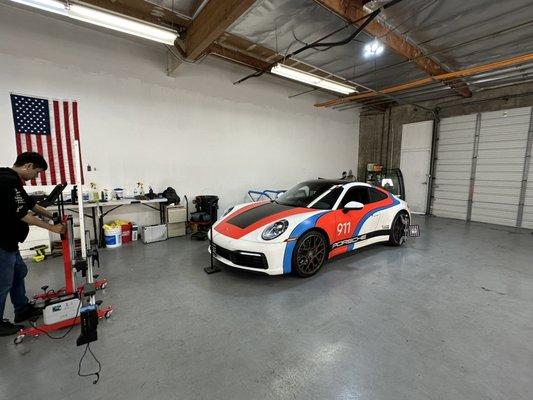 2020 Porsche 911 OEM windshield replacement and recalibration