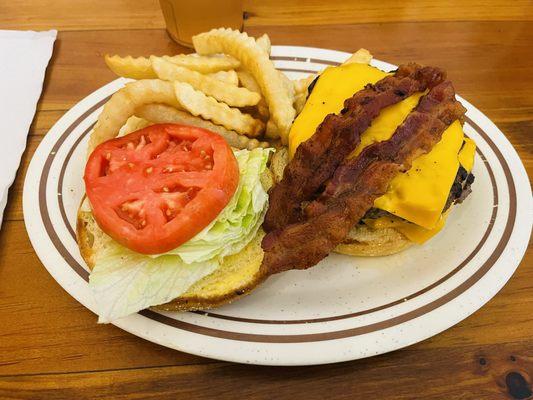 Double cheeseburger with Bacon