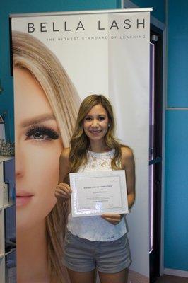 Completed 2 day Bella Lash Training
