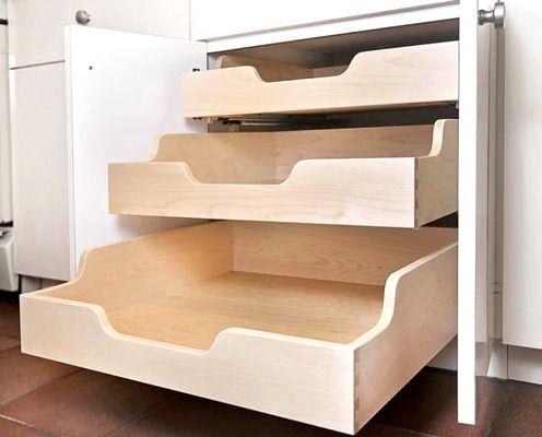 Custom pull out shelves