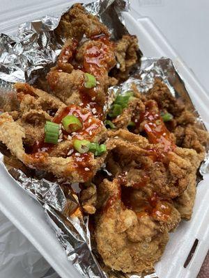 Fried chicken skins
