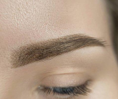 Permanent make up powder technic