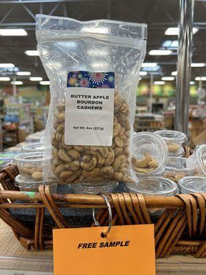 Free samples on the end caps of the bulk department