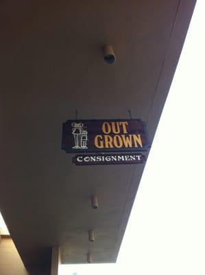 Unassuming sign when closed.