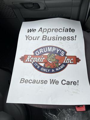 Grumpy's Repair