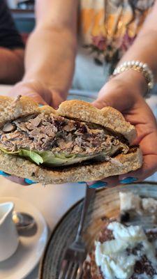 Confi duck salad sandwich