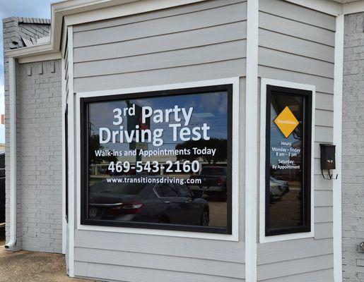 The storefront to our new Garland location.