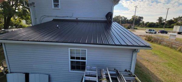 Metal roof installation
