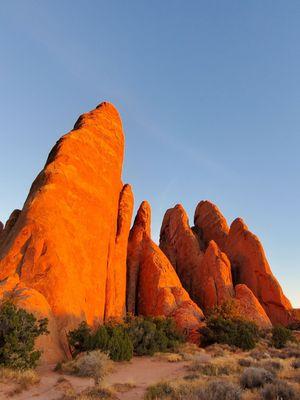Same path as the Sand Dune Arch, near sunset