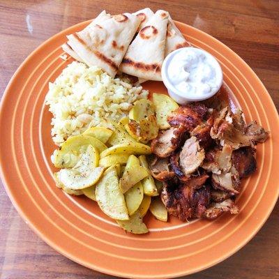 Chicken gyros shawarma