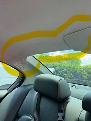 Clear damages to upholstery