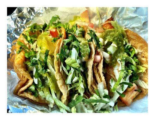 Great Fish Tacos @ El Burrito Bravo. Gurnee, IL . Mexican Breakfast Tacos Burritos Tortas Tostadas Gorditas Quesadillas Salads etc. Cool!