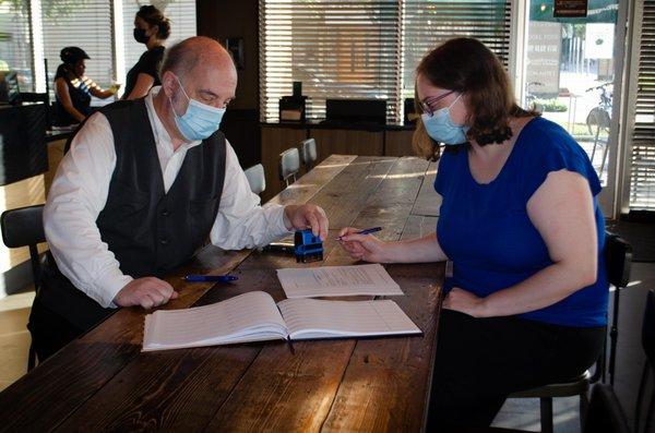 Notarizing a document