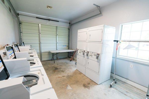 Time for laundry? We have a coin-operated laundromat attached to our clubhouse for your convenience.