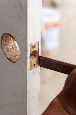 Fresh Installation For A New Deadbolt