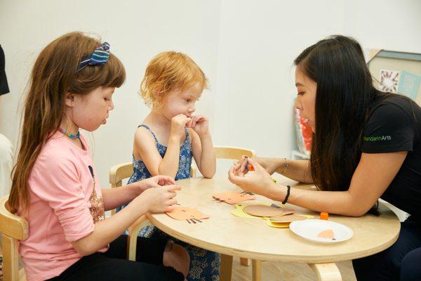 Arts and craft during a language class