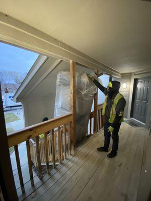 Delivery team telling me the couch would not fit.