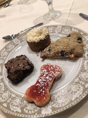 Dessert sampling. The carrot cake was DELICIOUS!