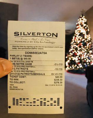 Bam!  Patriots and Notre Dame come thru again!!