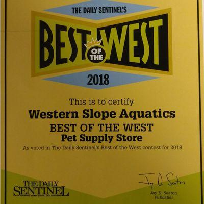 A huge thank you to all of our wonderful customers. We are very honored to have received this award.