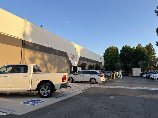 Entrance, limited parking but there is street parking.