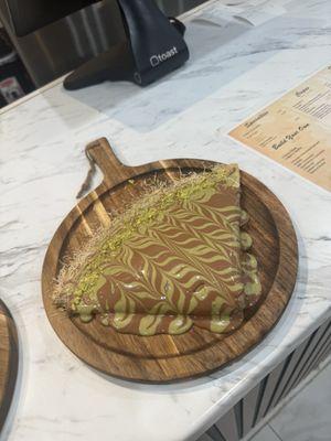 Dubai chocolate crepe