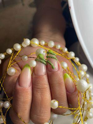 Custom nail art with elegant design and high-quality finish