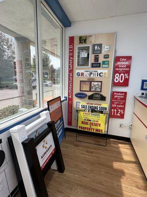 Office area with more info on what they offer