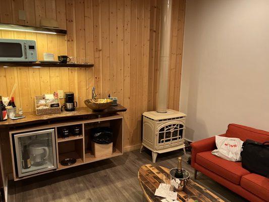 Well stocked kitchen area