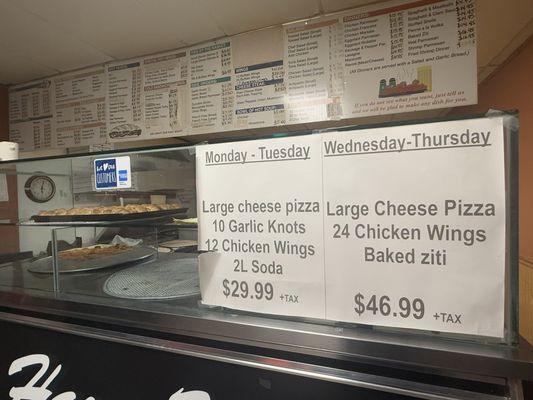 Store menu subject to change please