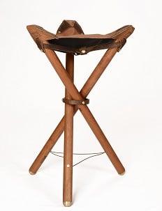 Patent Pending Folding Chair With Buffalo Leather Seat