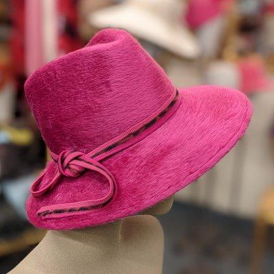 Raspberry Fizz Felt Fedora