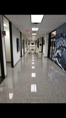 Floor waxing & polished