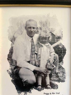 Charles William McLain, my maternal grandpa, with his daughter, my mother, Peggy Fearing.