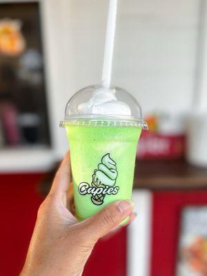 Honeydew slushie float
