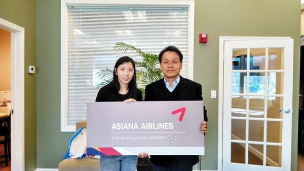 Sharp Travel is proud to present the winner of Sharp Travel's Facebook Raffle, Stacy SJ Lee with a round trip ticket to Korea!