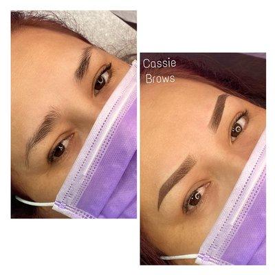 Ombré powder brows great for all skin types
Last 2-3 years depending on your life style
Save time every morning
Instagram: @cassiebrows
