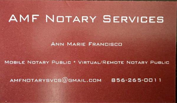 AMF Notary Services