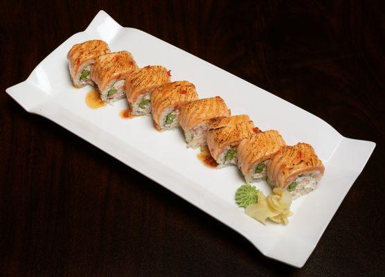 Oriskany Spice Roll
(Crab meat, cream Chess, Salmon, Asparagus)