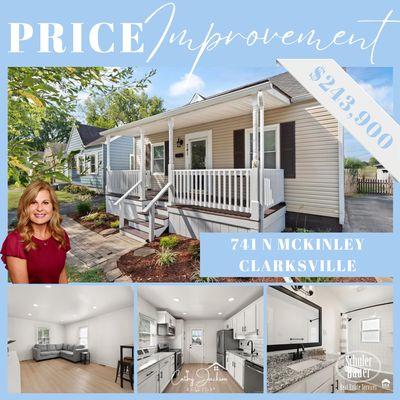 FOR SALE
741 N. McKinley
4 beds, 1 bath
New Kitchen Cabinets w/Granite Countertops and LVP Flooring
Updated bathroom