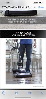 Kirby hard surface cleaner