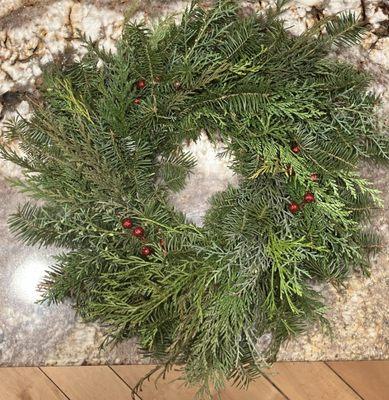 Fresh Christmas wreaths made in house (in season)